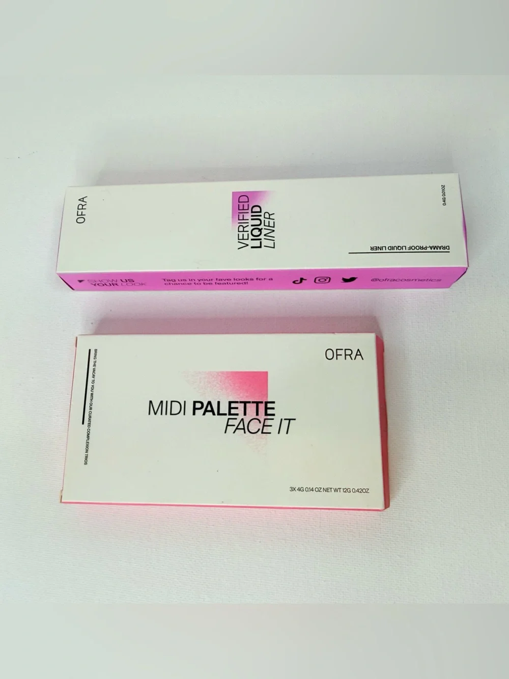 NEW OFRA Bundle- MIDI Face It Palette Medium and Verified Liquid Liner Black